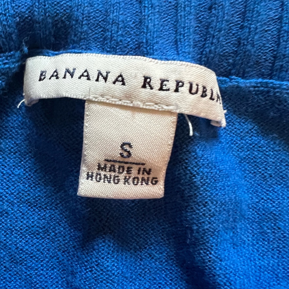 Women’s Banana Republic Cotton Royal Blue Sweater square neck - Picture 2 of 3